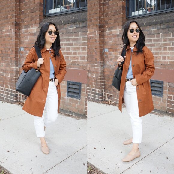 Everlane Cocoa Brown Mac Coat - Size 16 - Picture 3 of 15